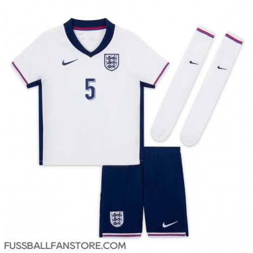 England John Stones #5 Replik Heimtrikot Kinder EM 2024 Kurzarm (+ Kurze Hosen)